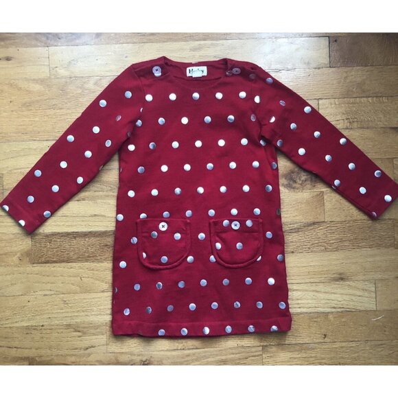 Hatley Size 4 Red polka Dot Dress - Picture 1 of 5